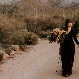 Lulu's purple velvet wrap dress
